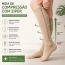 Meia de Alta Compressão Anti Varizes e Inchaço com Ziper