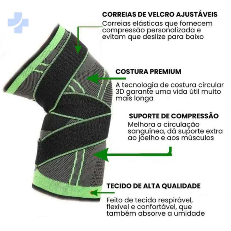 Joelheira de Alta Compressão Com Velcro