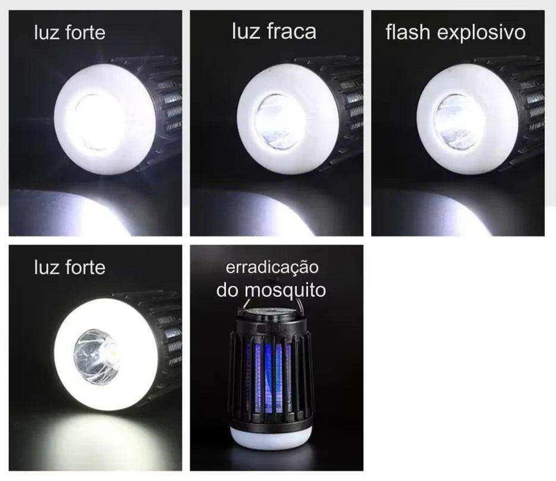 Mata Insetos Elétrico - Lâmpada Com Carregamento Solar Bright Trap