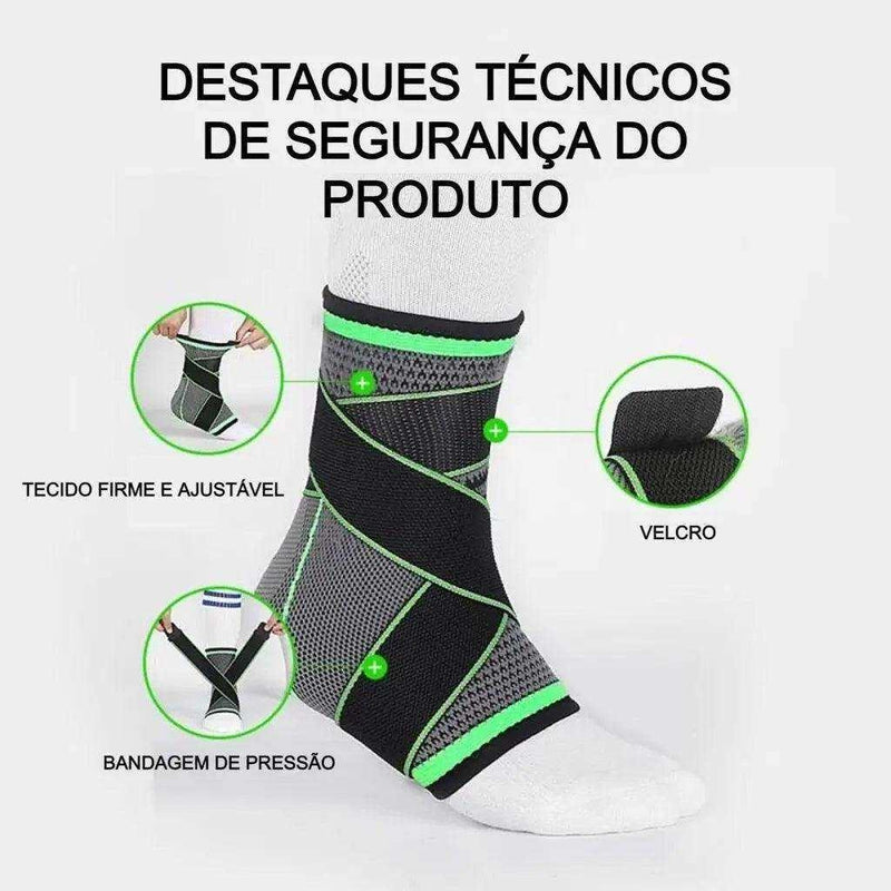Tornozeleira Estabilizadora Ortopédica com Dupla Bandagem