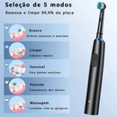 Escova de Dente Elétrica Rotativa Recarregável