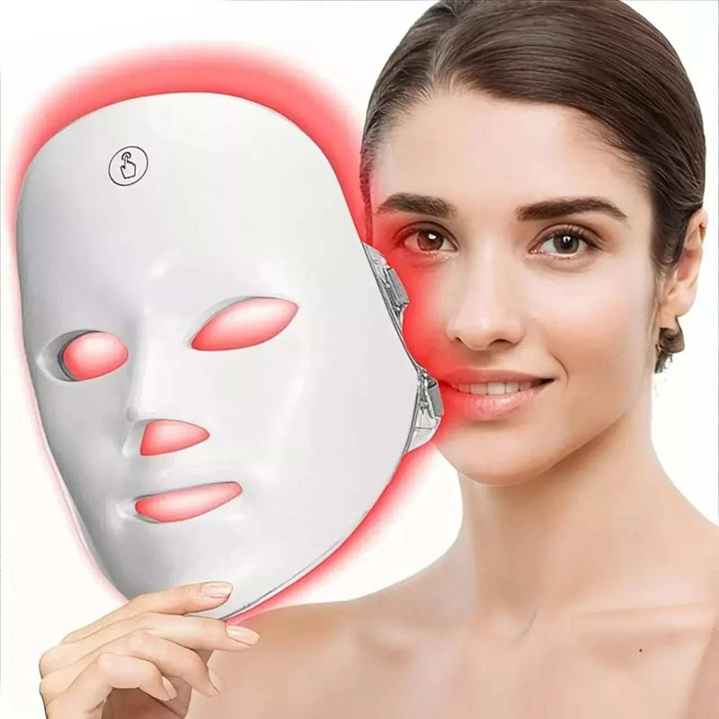 Máscara de LED 7 Cores – Rejuvenescimento e Skincare