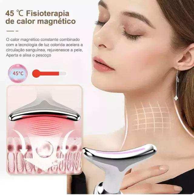 Massageador Facial com Fototerapia Anti-Rugas