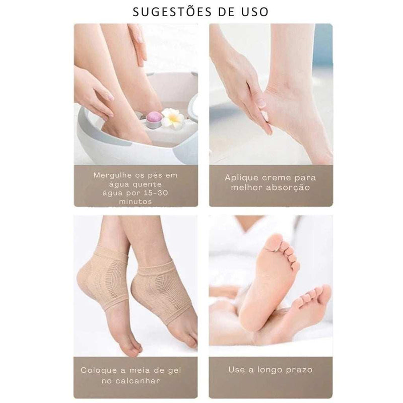 Meia de Compressão Com Palmilha De Silicone