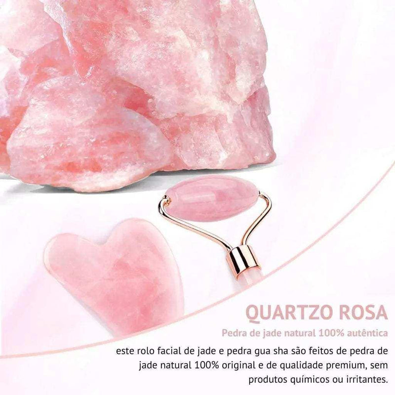 Rolo Massageador Facial Pedra Jade