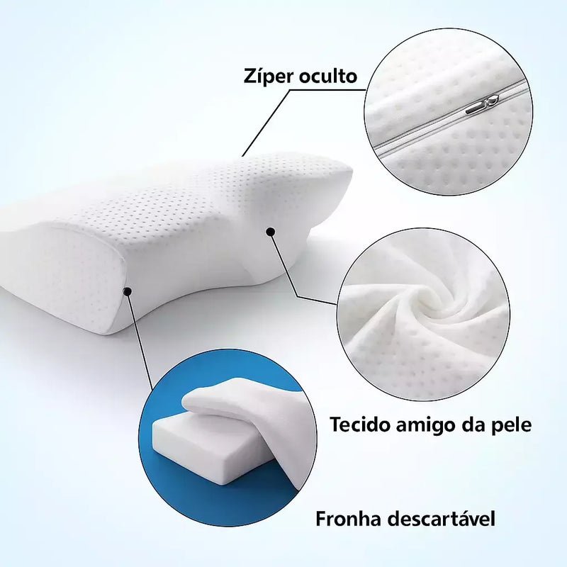 Travesseiro Ortopédico Cervical em Forma de Borboleta